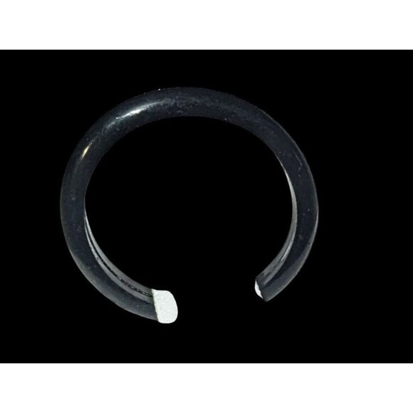 Simple Black Rubber Fashion Ring Size 6 1/4 - Picture 8 of 11